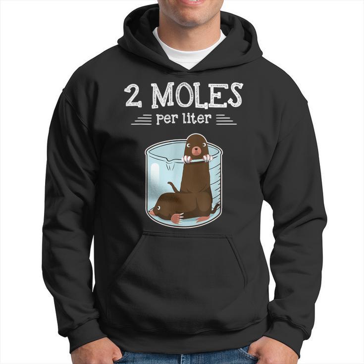 Two Moles Per Litre Science Humour Animal Pun Kapuzenpullover