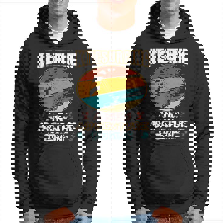 Una Nuova Avventura Accessori Kitesurf Retro Kite Surfing Felpa con cappuccio