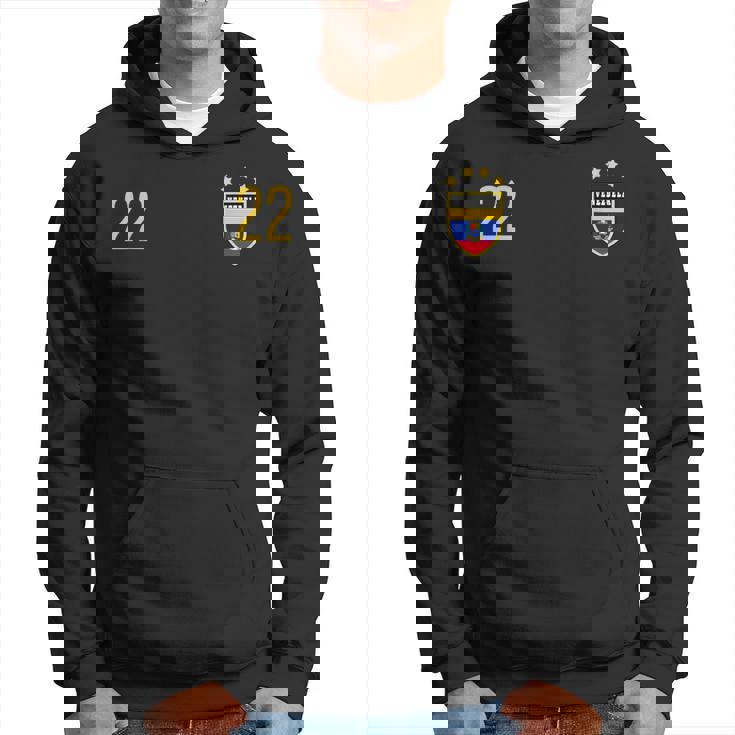 Venezuela Numero 22 Sport Jersey Calcio Entidue Felpa con cappuccio