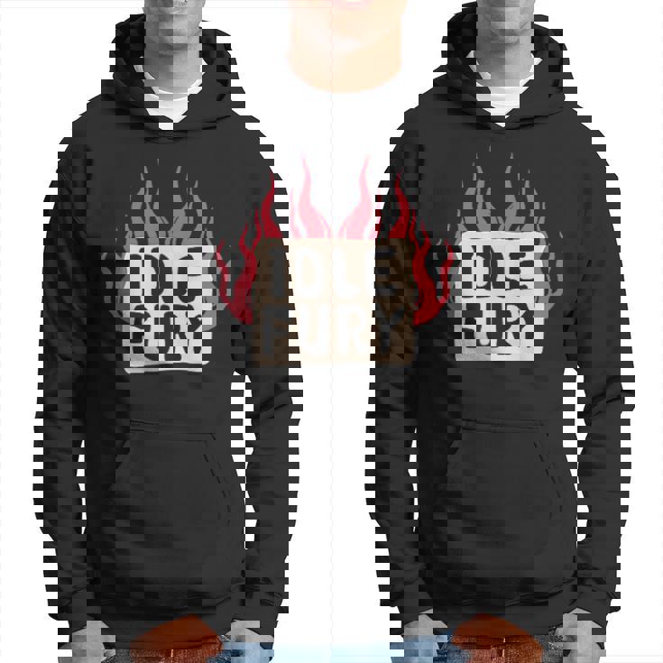 Ver Impresión Trasera Idle Fury Fuego Tatuaje Japonés Tigre Sudadera