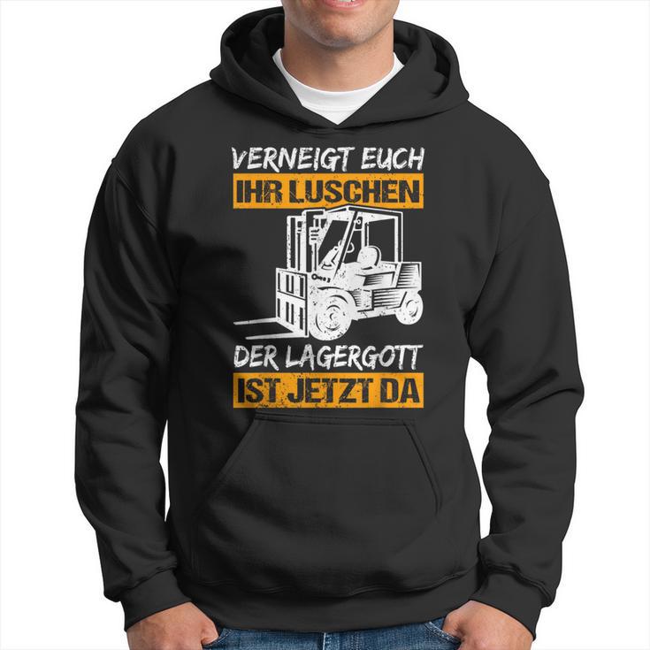 Verneigt Euch Ihr Luschen Der Lagergott Ist Jetzt Da Slogan Kapuzenpullover