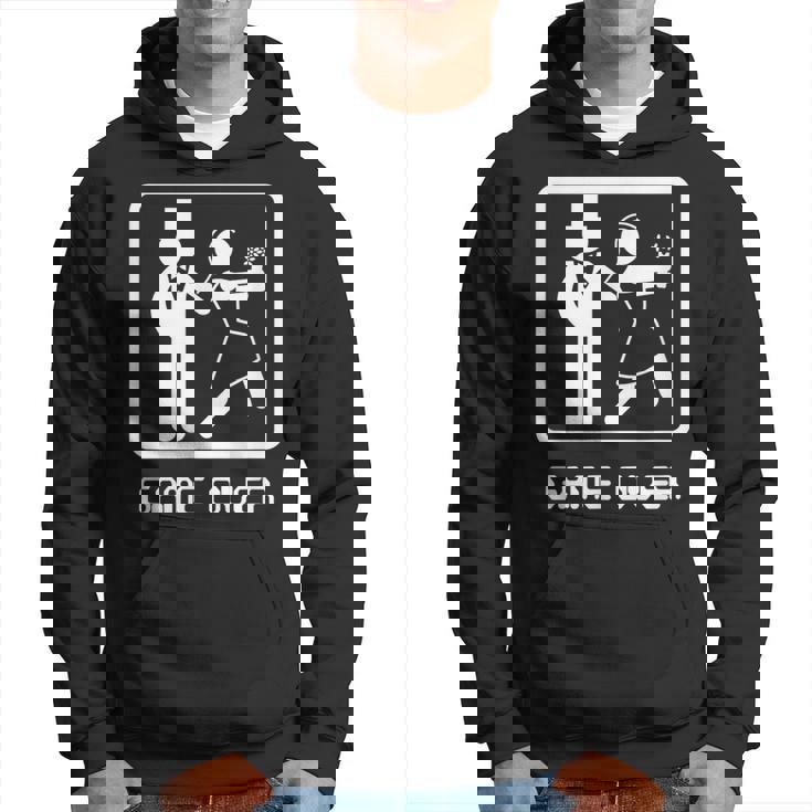 Videogioco Camicia Game Over Wedding Groom Brideersion Felpa con cappuccio
