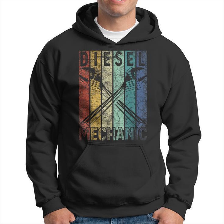 Vintage Diesel Mechanic Car Garage Distressed Kapuzenpullover