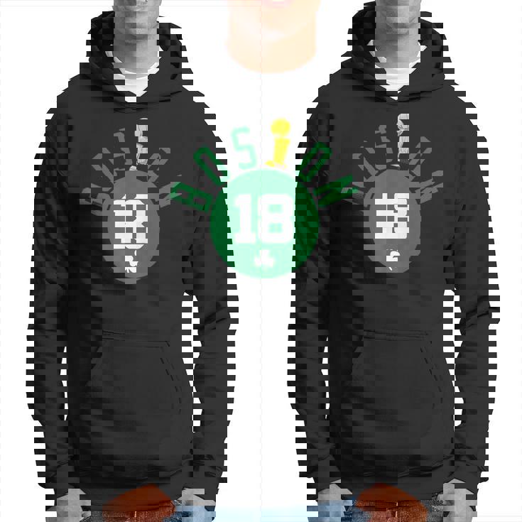 Vintage Retro Boston Champions Boston B-Ball City Hoodie