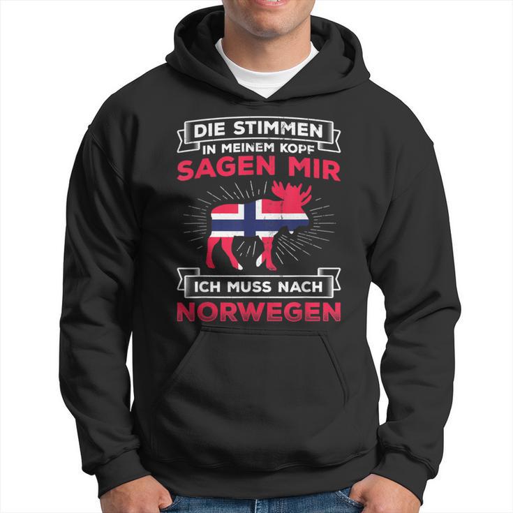 Voices Sagen Ich Muss Nach Norway Elk Flag Norway Kapuzenpullover