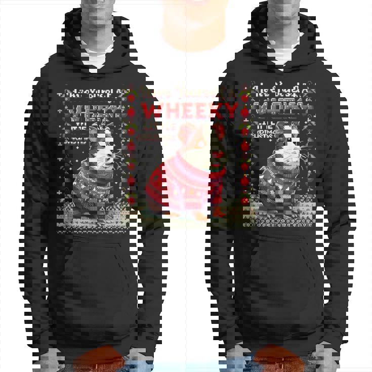 Wheeky Little Christmas Ugly Sweater Guinea Pig Hoodie