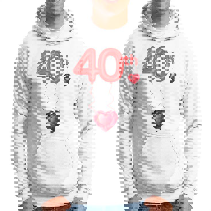 40º Aniversario Número 40º Aniversario De Bodas De Ruby Sin Mangas Sudadera