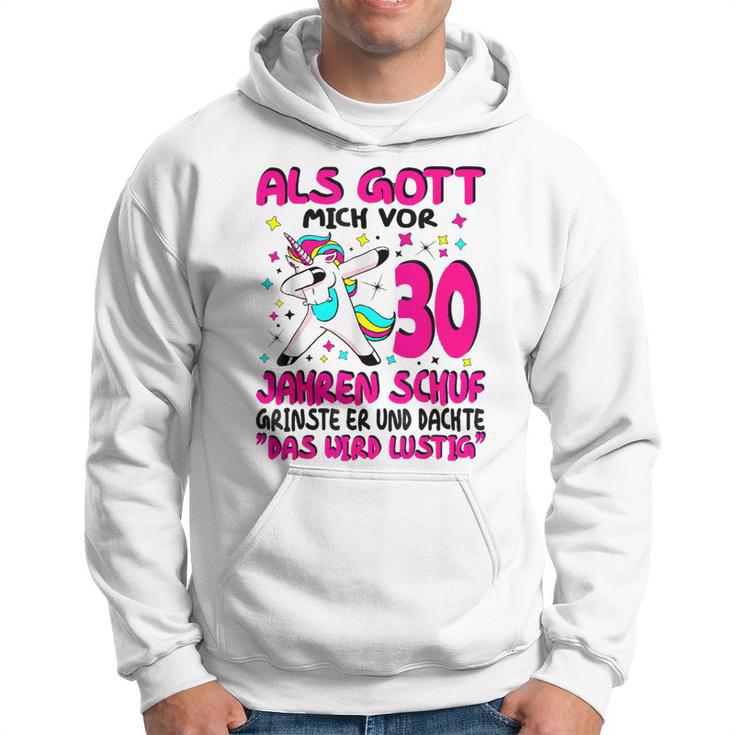 Als Gott Mich 30 Jahren Schuf Grinste Er Dachte Das Wird German Langu Gray Kapuzenpullover