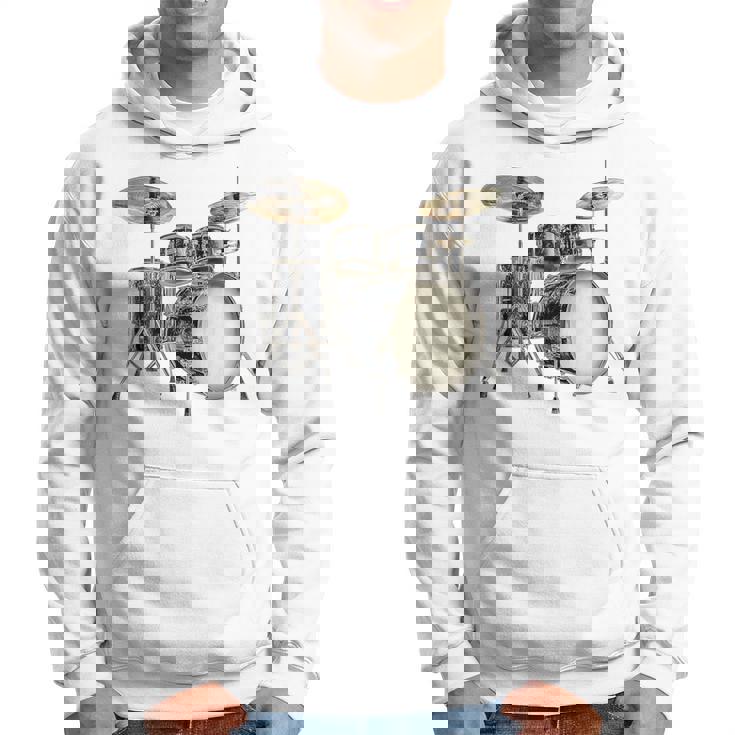 Batterie Instrument De Musique Motif Illustration Batterie Sweat à capuche