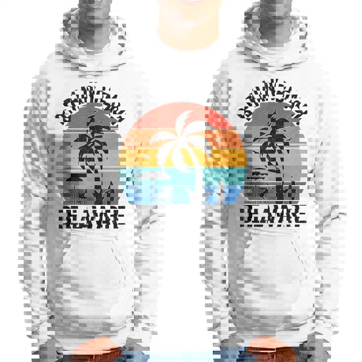 Bethany Beach Delaware Vintage Sunset Beach Surf Summer Hoodie