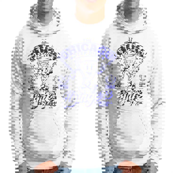Chicago Deep Dish Dingers Minor League Retro Baseball Team Hoodie