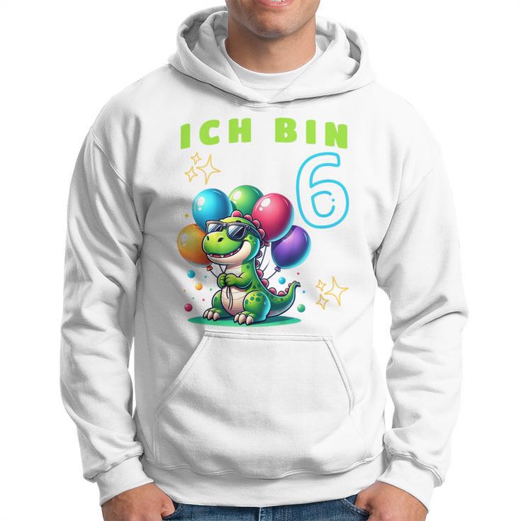 Children's Dino Ich Bin Sechs Jahre Alt Kapuzenpullover