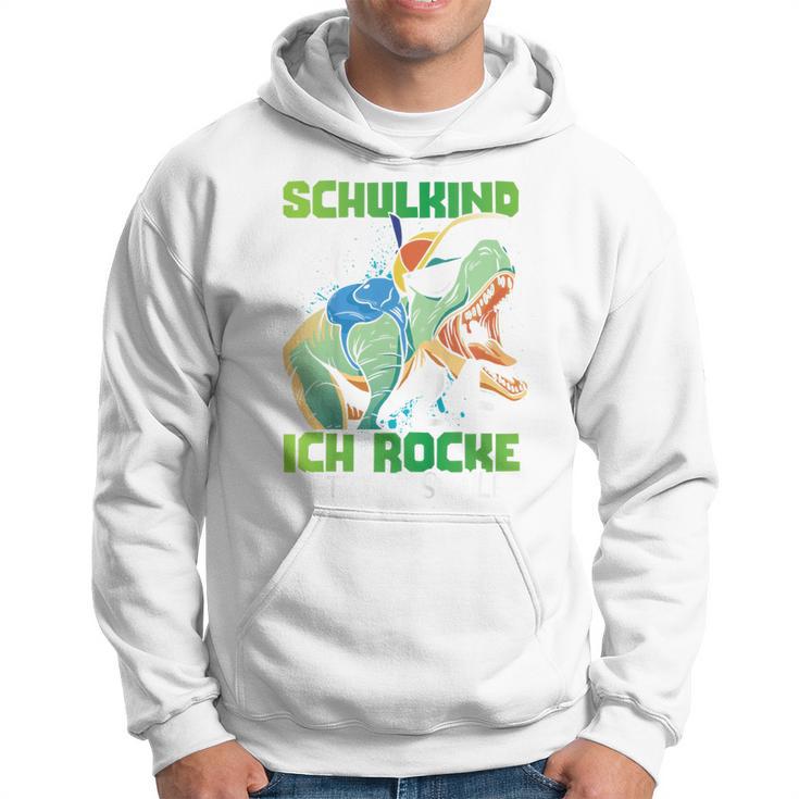 Children's School Child 2024 Dinosaur Ich Rocke Jetzt Die Schule Kapuzenpullover