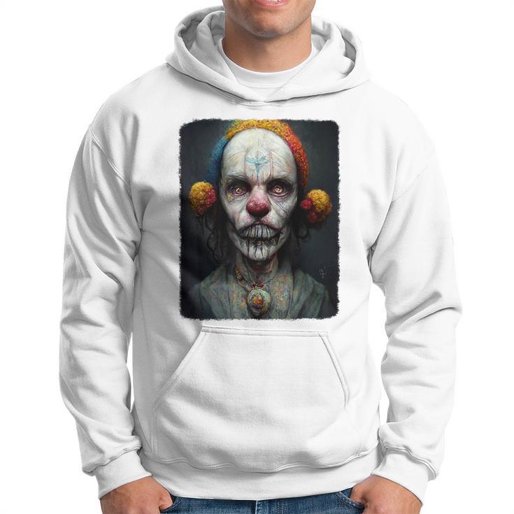 Scary Clown Print Pattern Men Women Pullover Hoodie