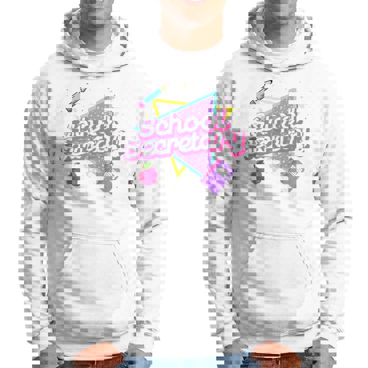 Cute School Secretary 80'S 90'S Back To School Hoodie