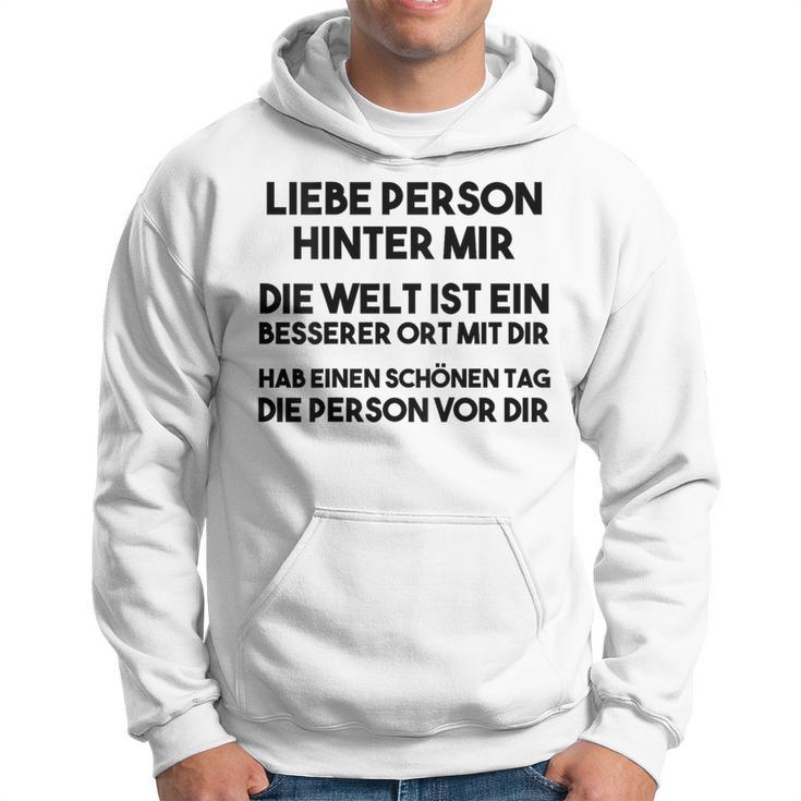 An Die Person Hinter Mir Liebe Person Hinter Mir Kapuzenpullover