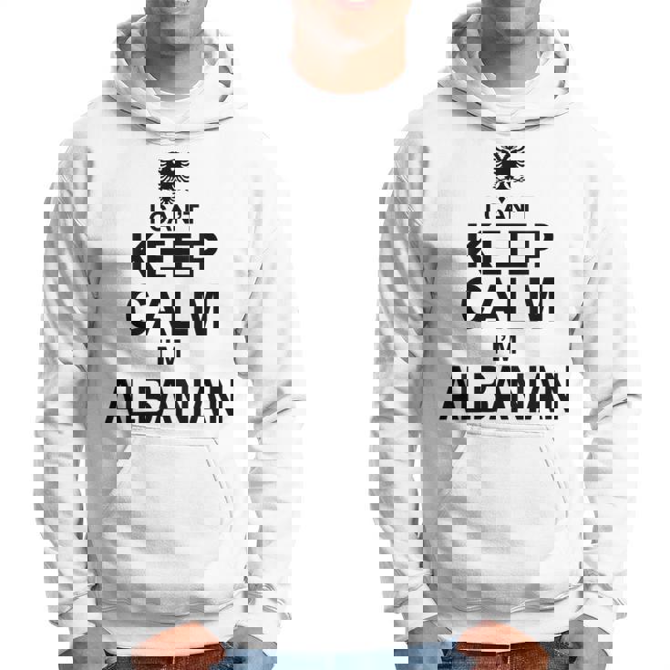 Donna Albania Albanian Shqipe Kuq E Zi Kosova Keep Calm Con Collo A Felpa con cappuccio