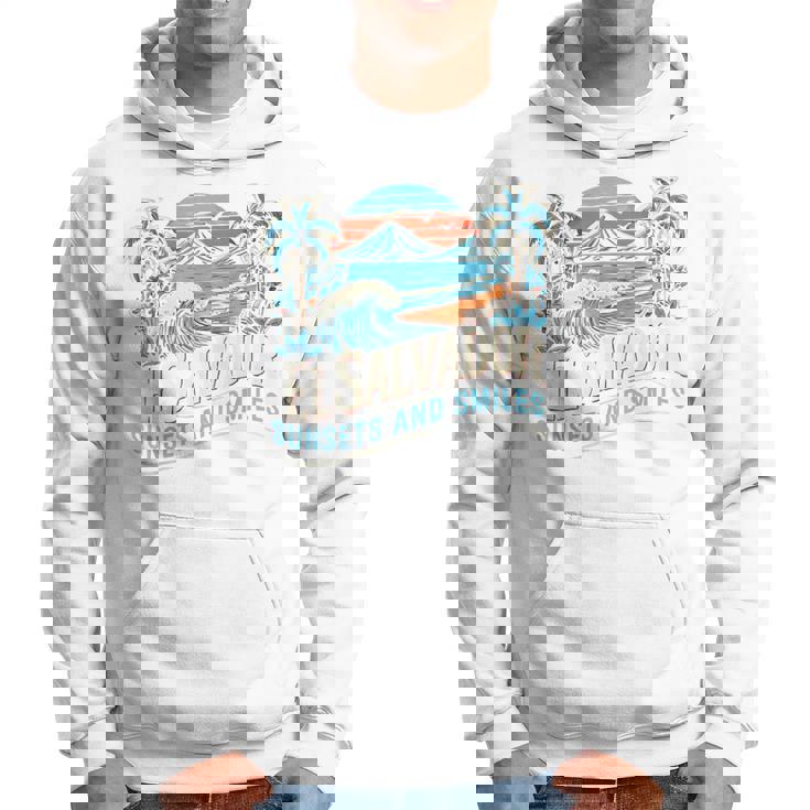 El Salvador Flag Country Travel Vacation I Love El Salvador Hoodie