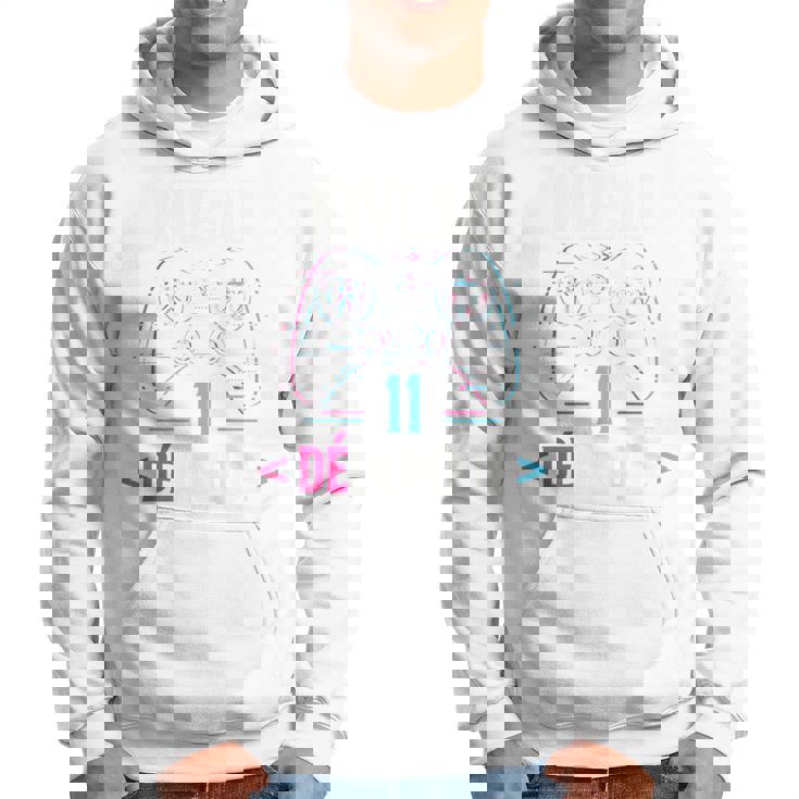 Enfant Gamer Glitch Cadeau D'anniversaire 11 Ans Niveau 11 Débloqué Sweat à capuche