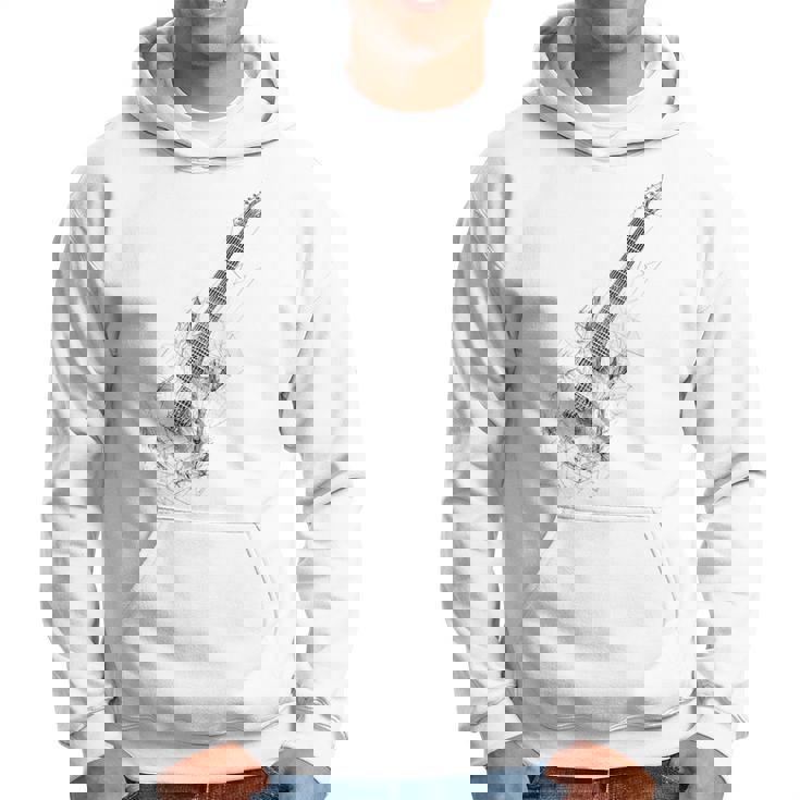 Guitarra Música Instrumento Motivo Ilustración Guitarra Sudadera