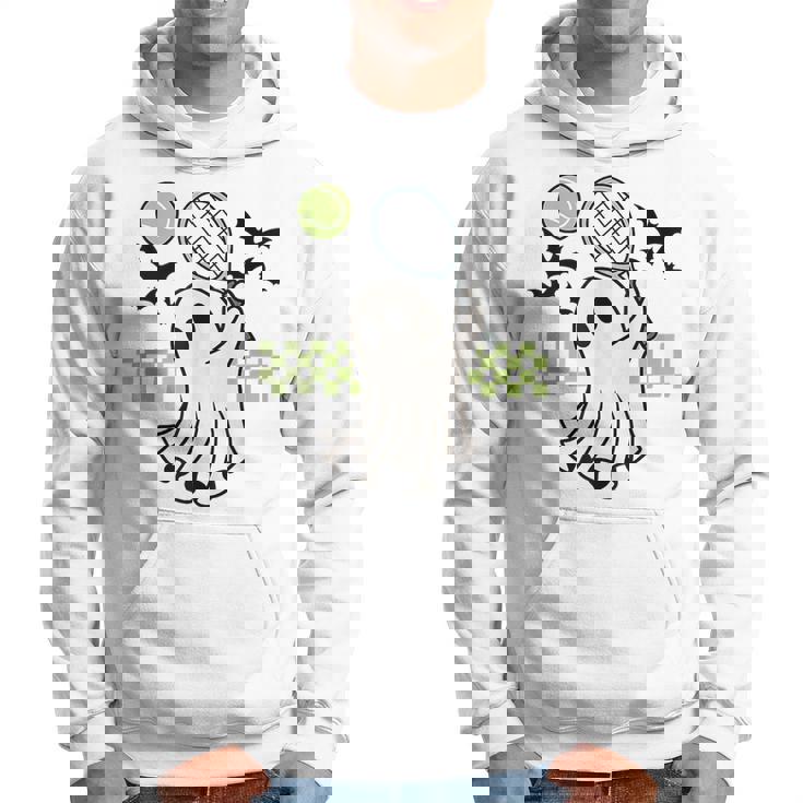 Halloween Ghost Tennis Player Retro Spooky Season Hoodie