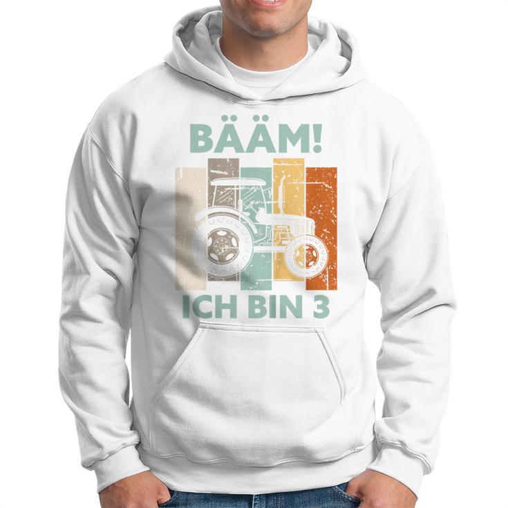 Kinder Bääm Ich Bin 3 Drei Jahre Junge 3Rd Birthday Tractor Kapuzenpullover