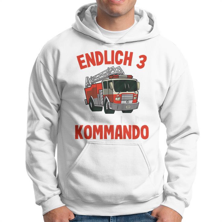 Kinder Endlich Drei Jahre 3Rd Birthday Boys Fire Brigade 80 Kapuzenpullover