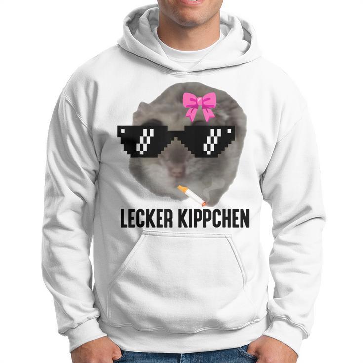 Lecker Kippchen X Sad Hamster Meme Kippe Zigarette Smoking Kapuzenpullover