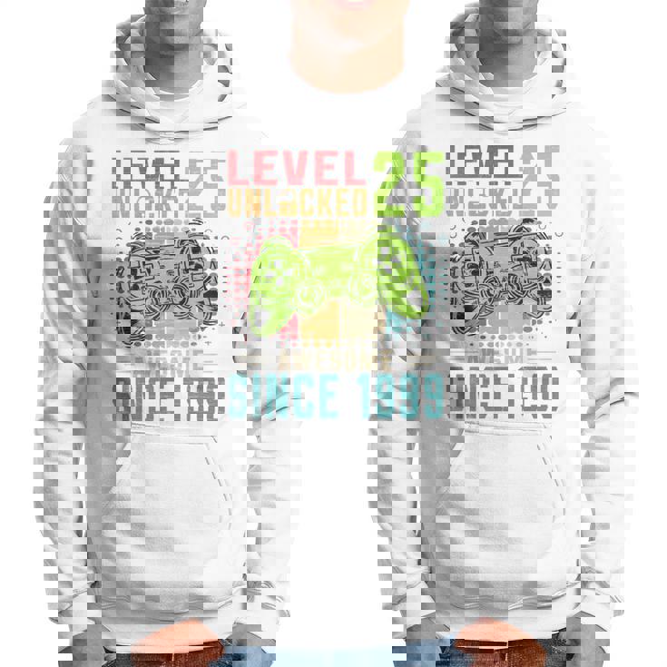 Level 25 Unlocked Compleanno 25 Anni Regalo 25 Anni Ragazzo Maglia A Manica Felpa con cappuccio