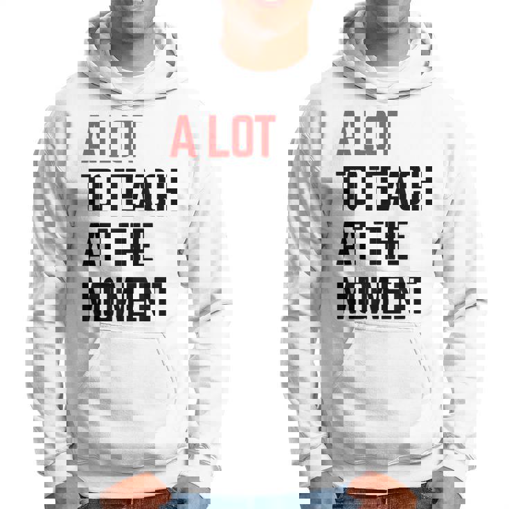 A Lot To Teach At The Moment Vibes Inspiring Lessons Moment Hoodie