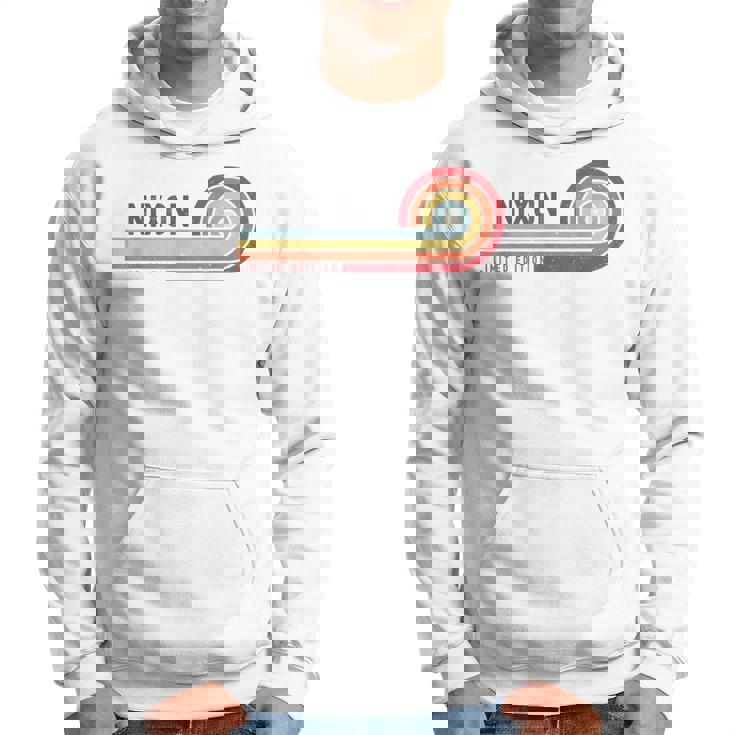 I Love Nixon Personalizado Retro Sunset Primer Nombre Sudadera