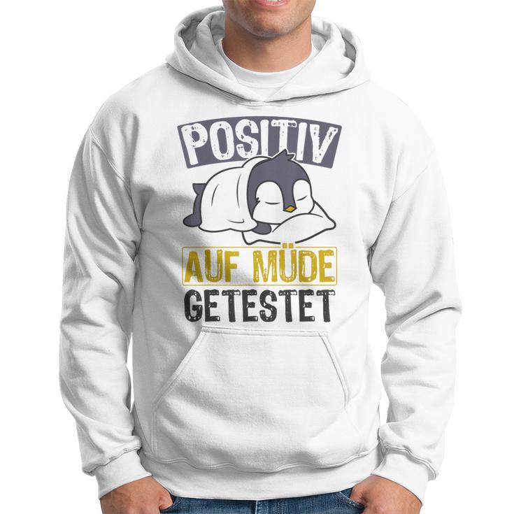 Positiv Auf Müde Getestet Cute Penguin Sleep S Kapuzenpullover