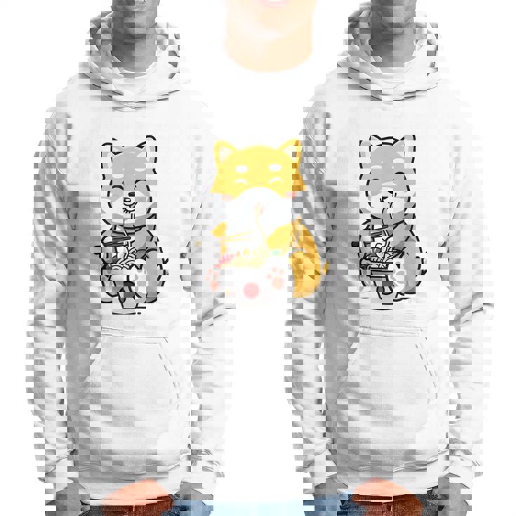 Ramen Cane Kawaii Harajuku Carino Shiba Ramen Noodles Giapponese Felpa con cappuccio