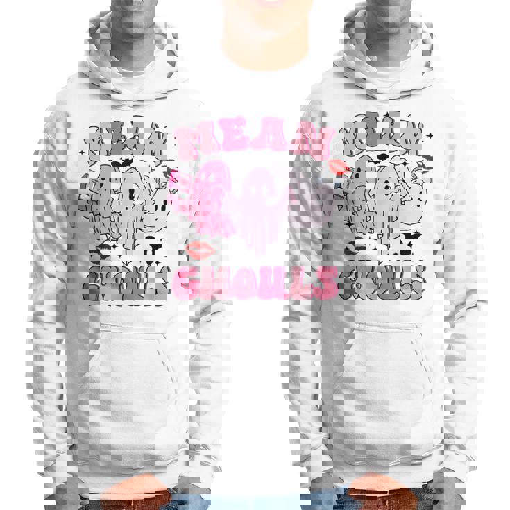 Retro Pink Mean Ghouls Halloween Ghost Let's Go Ghouls Cute Hoodie