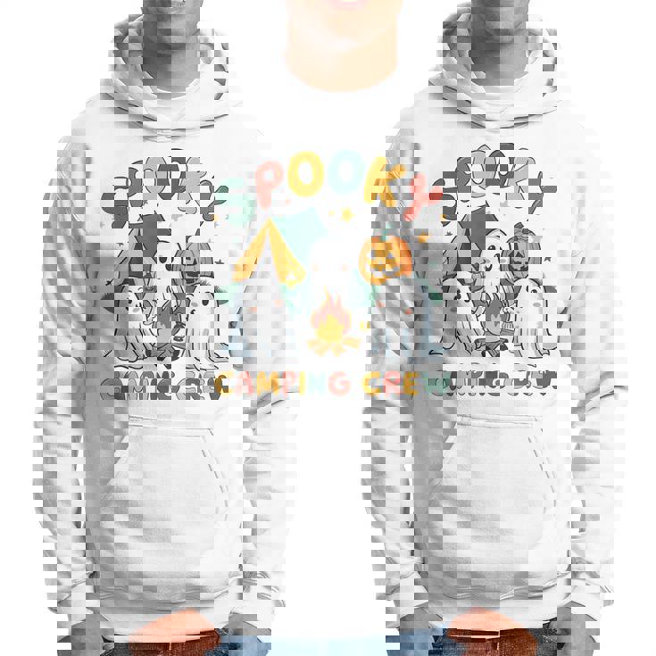 Spooky Camping Crew Ghosts Halloween Campfire Vintage Boo Hoodie