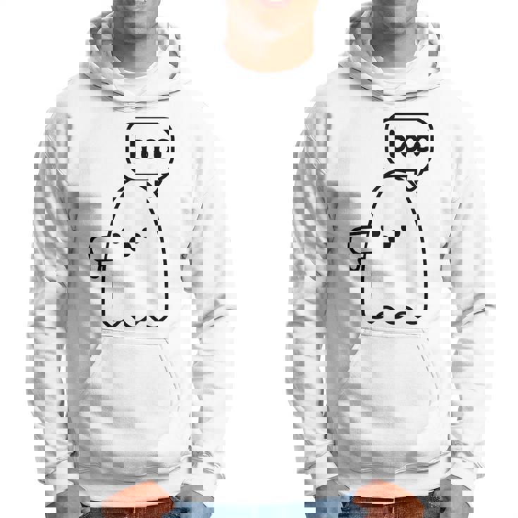 Thumbs Down Ghost Screaming Boo Disapproval Ghost Halloween Hoodie