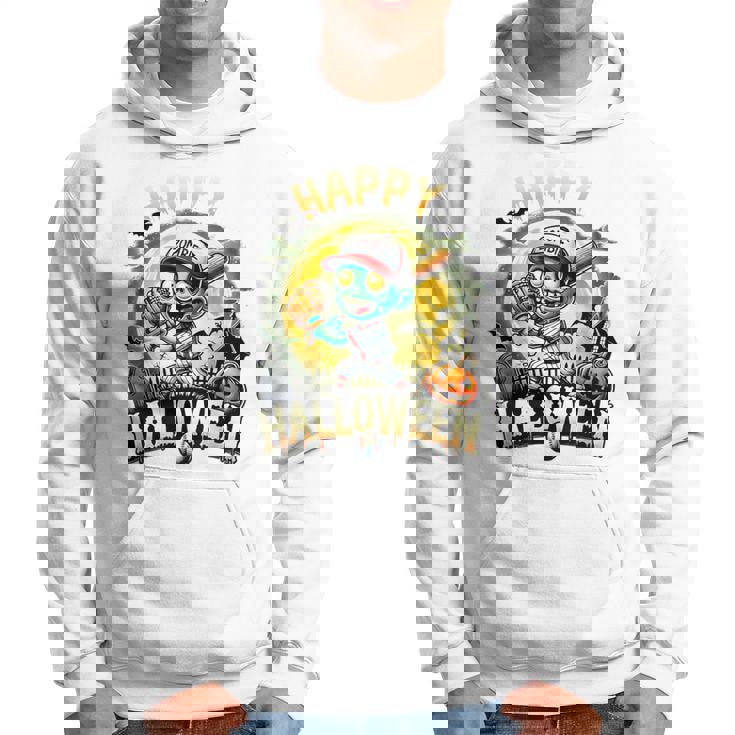 Vintage Halloween Zombie Baseball Skeleton Baseball Players Hoodie