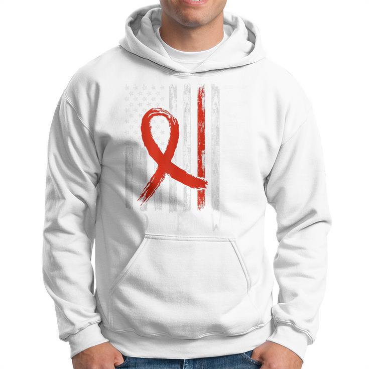 Red Ribbon Week Merch I Wear Red For Red Ribbon Week Awareness Flag Vintage Hoodie | Mazezy