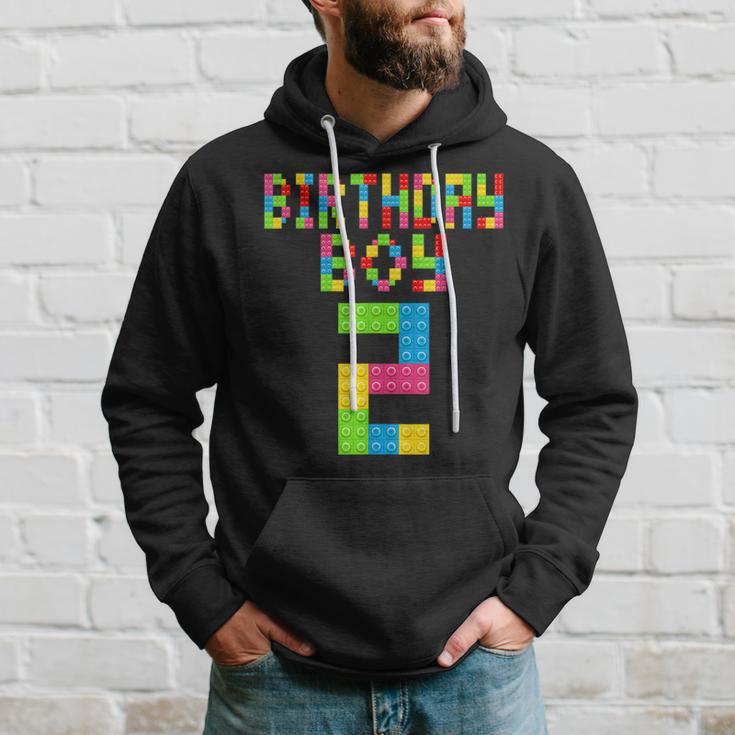 2 Geburtstag 2 Jahre Alter Junge Bausteine Bricks Boys Kapuzenpullover Geschenke für Ihn