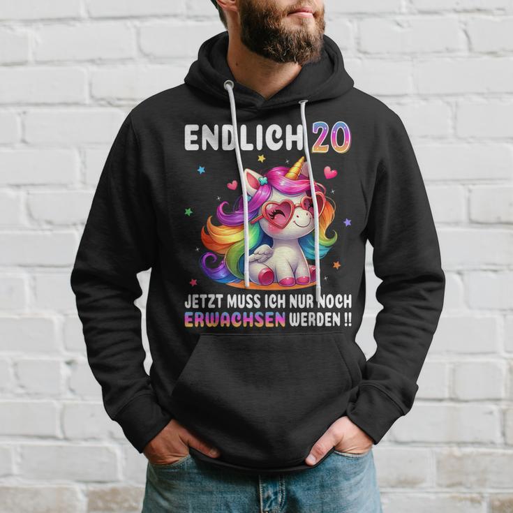 20 Geburtstag Geschenke Frau 20 Jahre Einhorn Party Outfit Kapuzenpullover Geschenke für Ihn