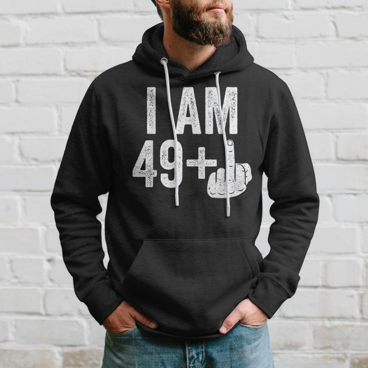 I Am 49 Plus Middle Finger 50Th Birthday Kapuzenpullover Geschenke für Ihn