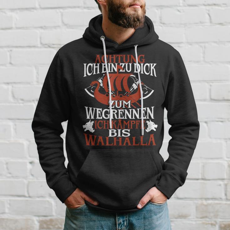 Achtung Ich Bin Zu Dick Zum Wegrenneniking Kapuzenpullover Geschenke für Ihn