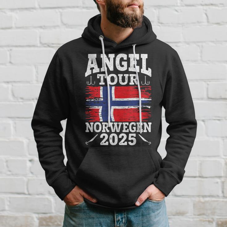 Angel Tour Norway 2025 Fishing Team Norway Flag Angler Kapuzenpullover Geschenke für Ihn