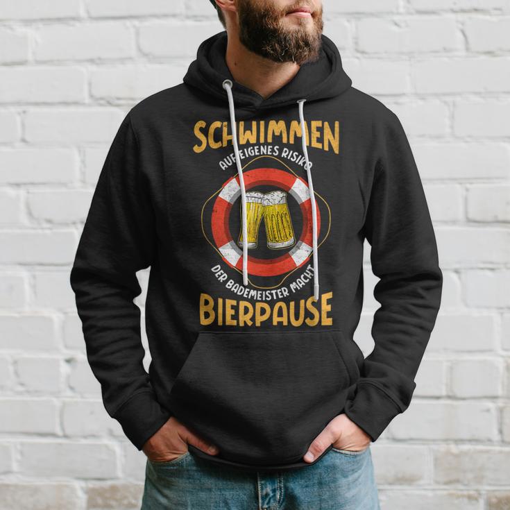 Bademeister Macht Bierpause Meer Swimming Pool Kapuzenpullover Geschenke für Ihn