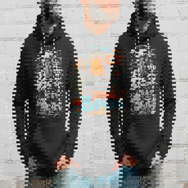 Beer Brats And Boos Oktoberfest Vibe With Halloween Hoodie Gifts for Him