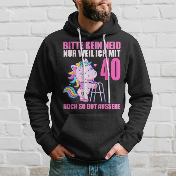 Bitte Kein Eneid Gut Aussehe 40 Jahre Unicorn 40Th Birthday Kapuzenpullover Geschenke für Ihn