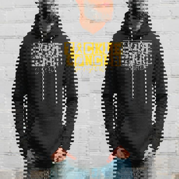 Childhood Cancer Awareness Tackle Childhood Cancer Football Hoodie Gifts for Him