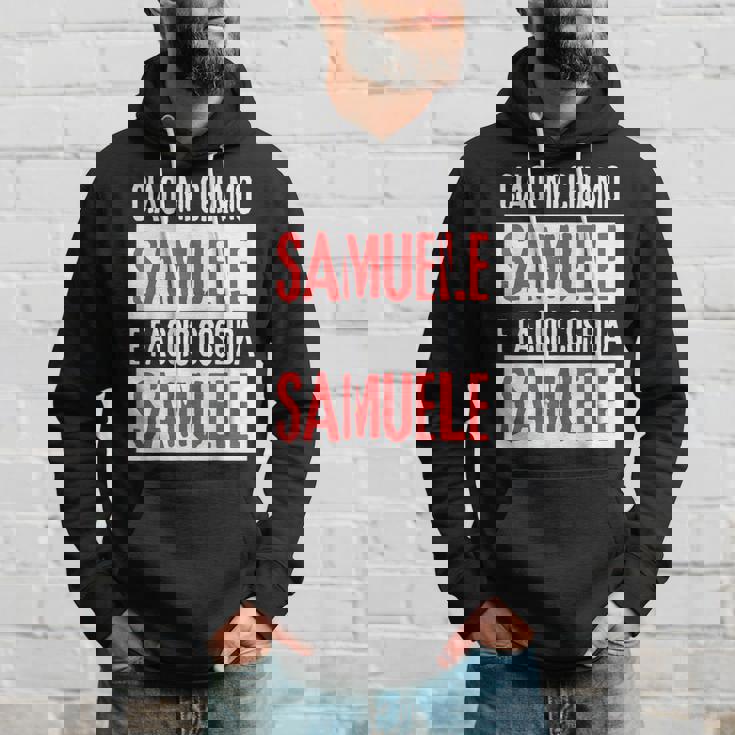 Ciao Sono Samuele Faccio Cose Da Samuele Personalizzato Felpa con cappuccio Regalos para él