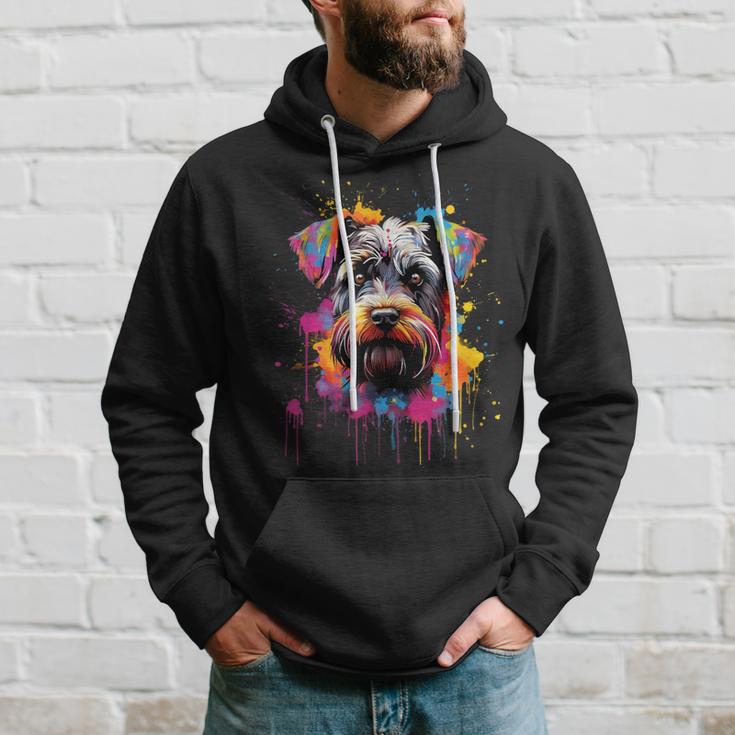 Colourful Miniature Schnauzer Dog Kapuzenpullover Geschenke für Ihn