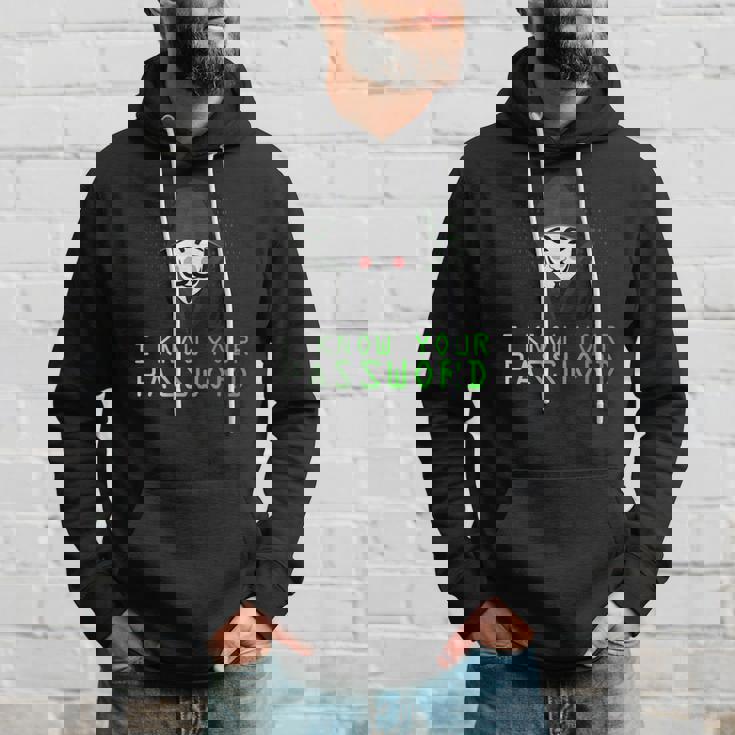 Conosco La Tua Password Anonymous Mask Pro Hacker Felpa con cappuccio Regalos para él
